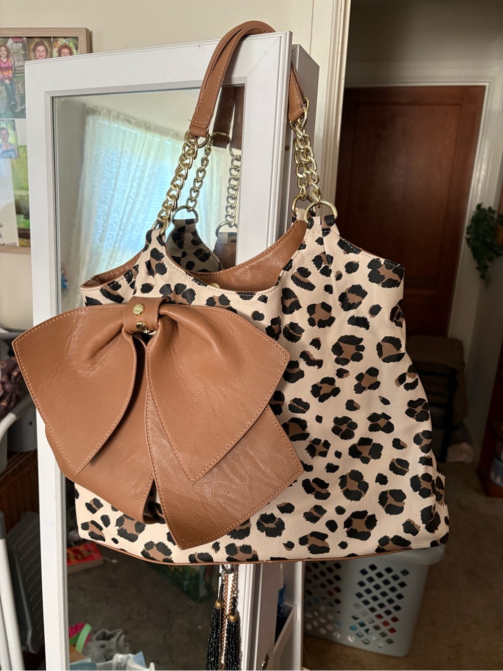 Betsy Johnson Leopard Print Tote Bag